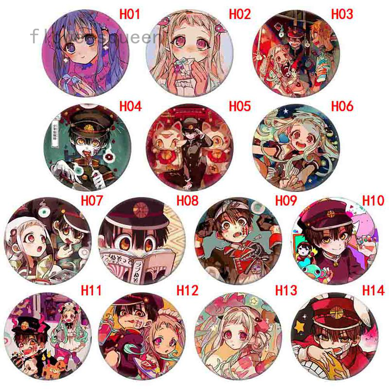 flowersqueen Ghim cài áo trang trí họa tiết anime