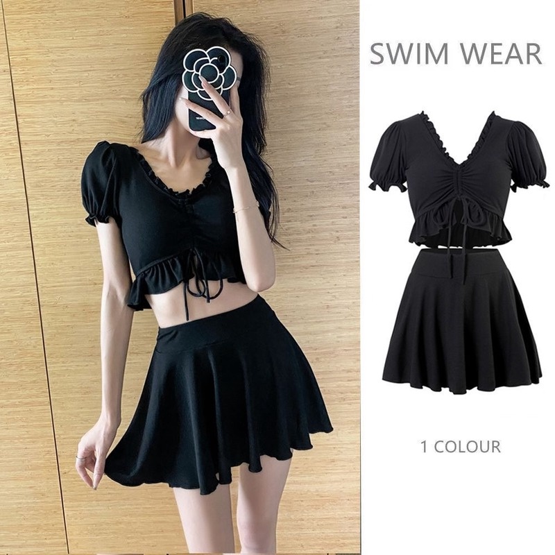 Bộ Bikini Đi Biển Quyến Rũ Thời Trang Hàn Quốc Cho Nữ