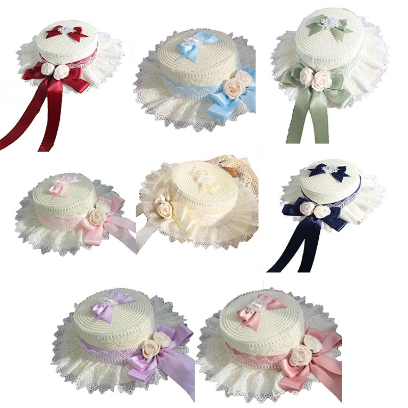 Mũ Cói Handmade Chống Nắng Phong Cách Lolita Cổ Điển