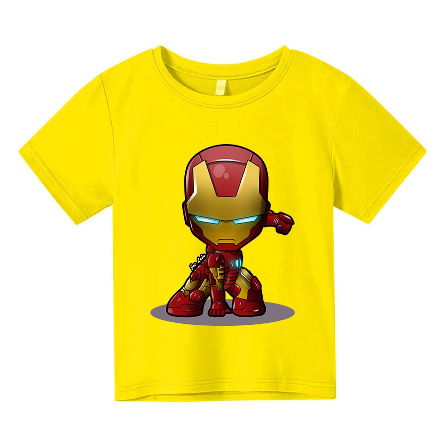 Áo thun cho bé người sắt chibi , 4 màu, có size người lớn, Anam Store