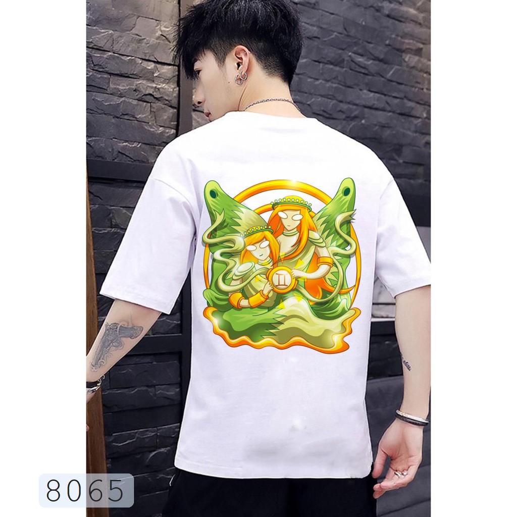 ÁO THUN AOMI UNISEX Gemini MẬT NGỮ 12 CHÒM SAO CUNG HOÀNG ĐẠO SONG TỬ TAY NGẮN TAY LỠ FREE SIZE