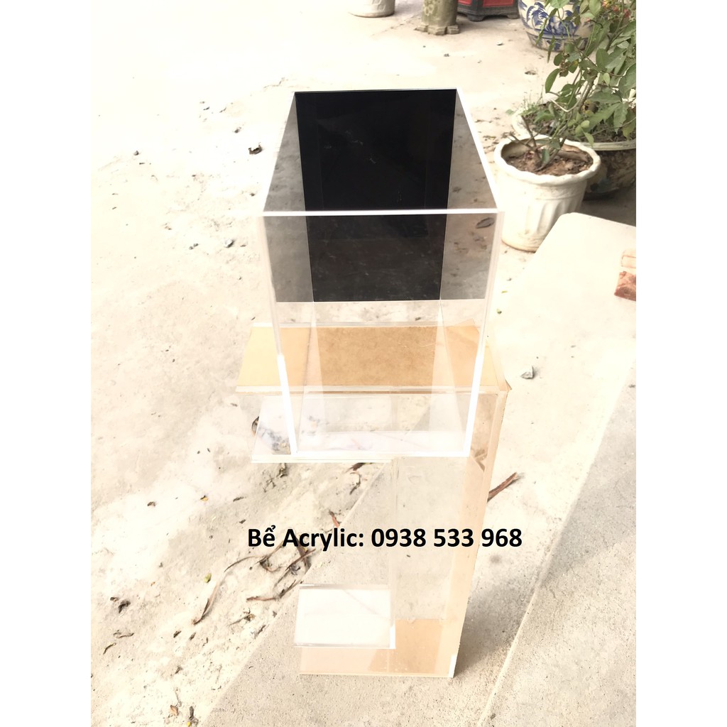 Bể acrylic 15x10x15, Siêu trong, siêu nhẹ hồ mika phù hợp cho nuôi cá, cây thủy sinh.Dùng kèm theo đèn, bơm, lọc
