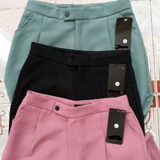 Quần công sở baggy gấu lệch