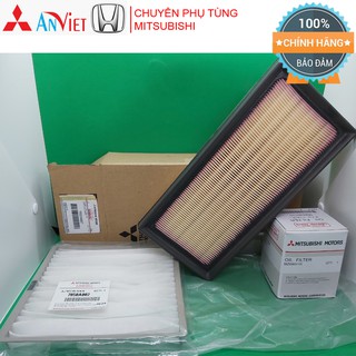 Combo Lọc gió động cơ, Lọc gió điều hòa và Lọc nhớt xe Mitsubishi Xpander, Hàng Chính hãng 100%