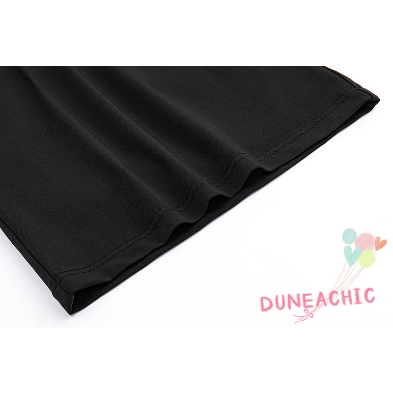 DUNEA Áo Tank Top Sát Nách Màu Trơn Thiết Kế Hở Lưng Quyến Rũ