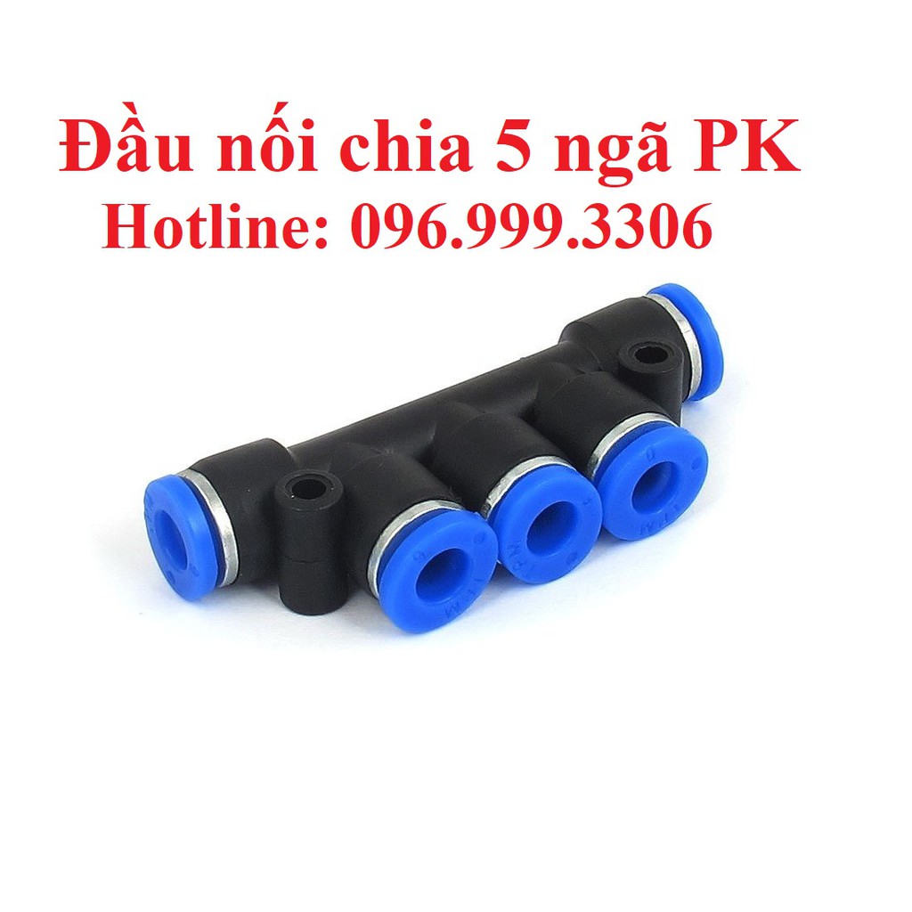 Đầu nối chia 5 ngã PK khí nén, phun sương chịu được áp suất cao đầy đủ kích cỡ giá sỉ