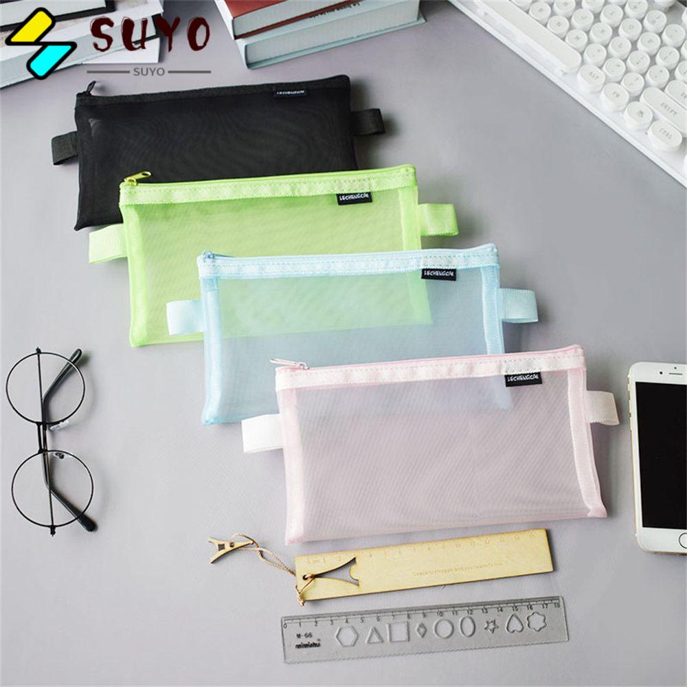 Túi Đựng Bút Bằng Nylon Trong Suốt Nhiều Màu Sắc