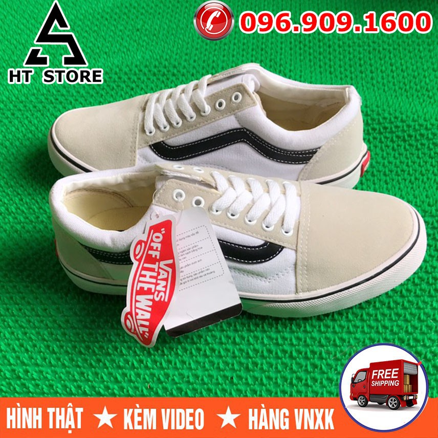 XIÊU Giày vans old skool kelly geen trắng sóng đen mũi nỉ | Full box nhé | < 2020 new new