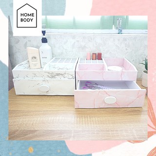 Tủ Để Văn Phòng Phẩm HOMEBODY 1 ngăn Hoạ Tiết Marble Xám, Marble Hồng