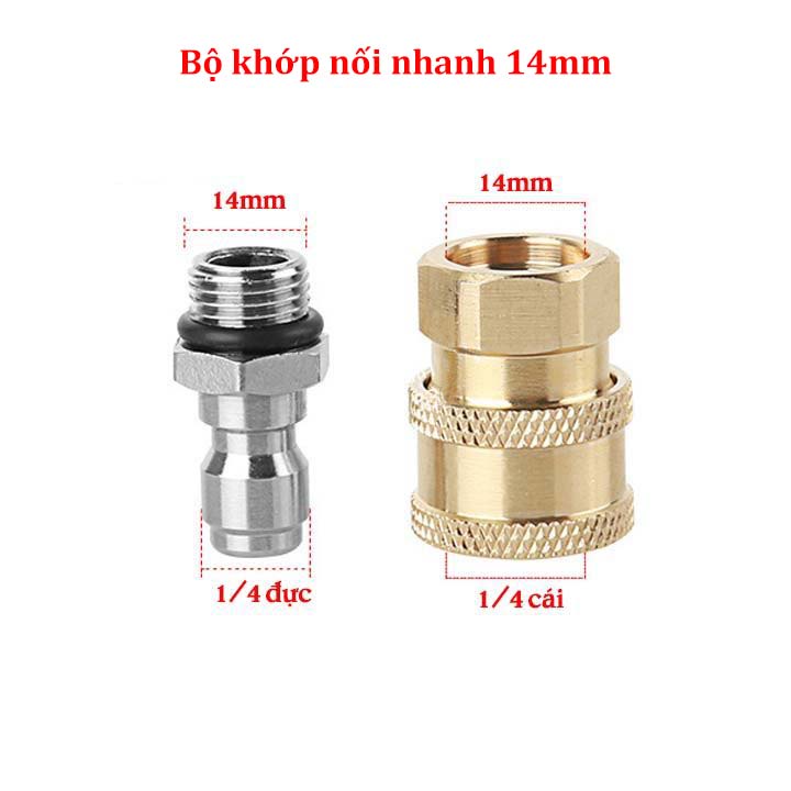 Đầu đực nối nhanh, phụ kiện máy rửa xe SOEASY đầu nối vòi phun với béc xịt rửa C0004-29