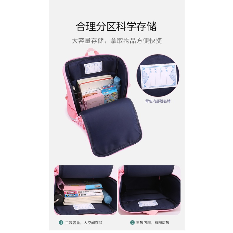 Ba lô CHỐNG GÙ cho học sinh cấp 1 siêu nhẹ chống nước cao cấp phong cách mới - BEE GEE HS1047