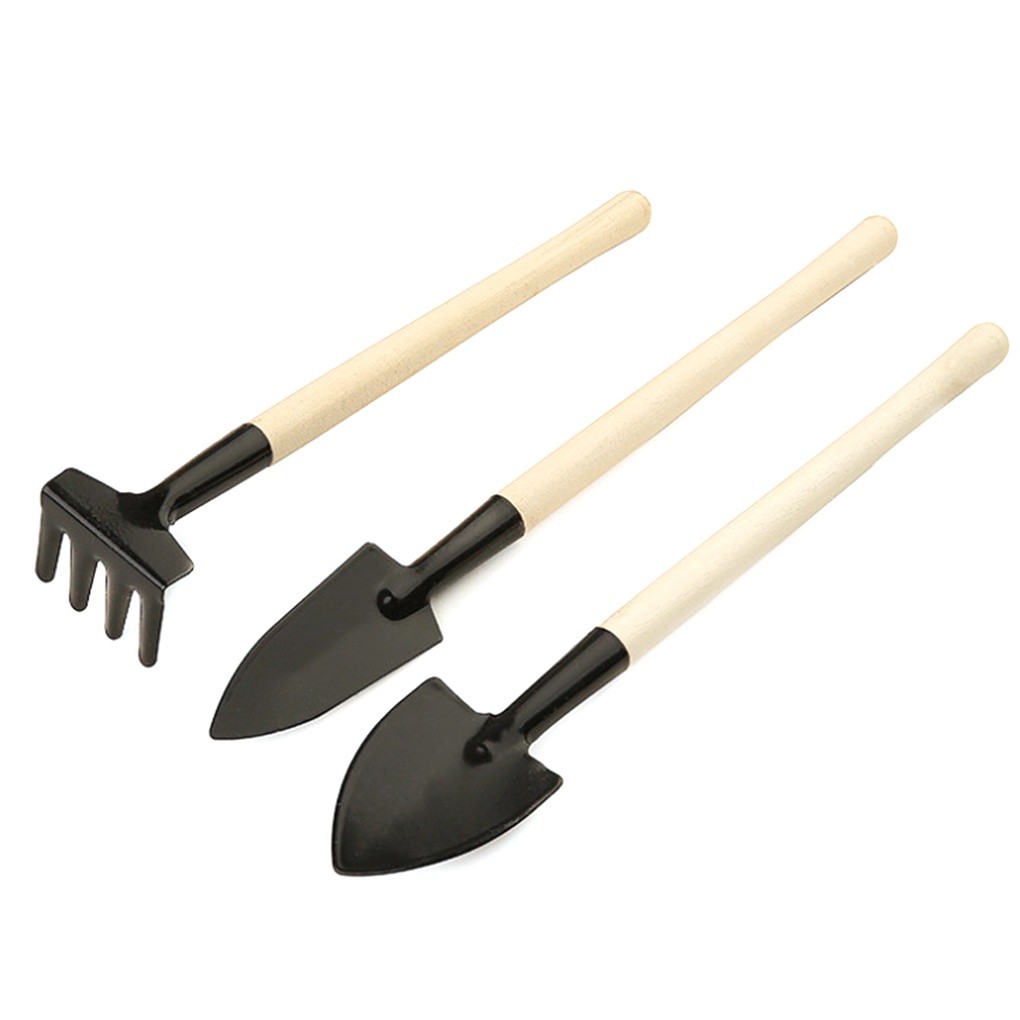 [CHOO] Garden Tool Set Wooden Handle Iron Head Handheld Shovel Trowel Fork Multi-Tool Garden Gifts