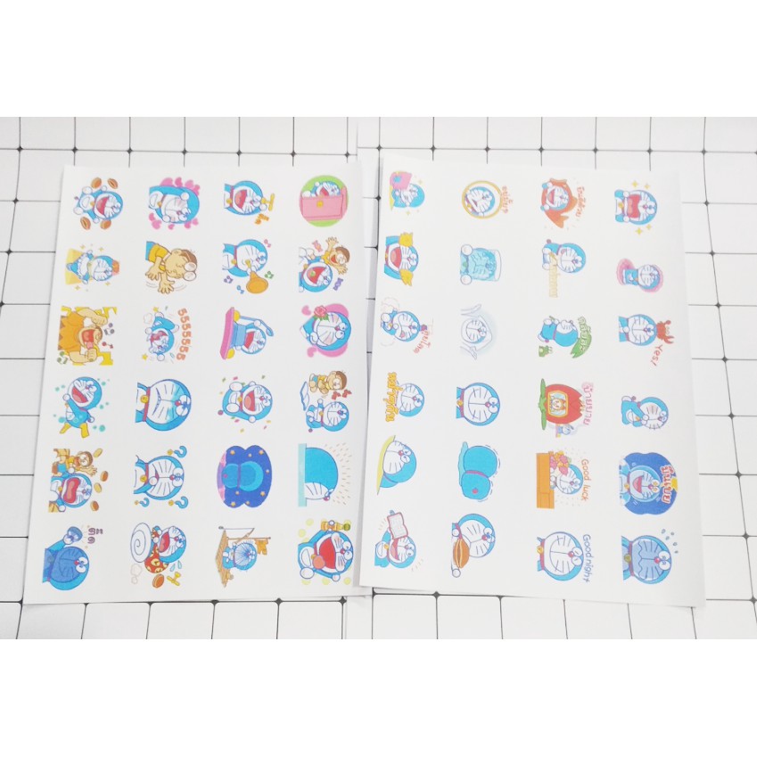 sticker doremon A4 không bế S4A3 cute dễ thương