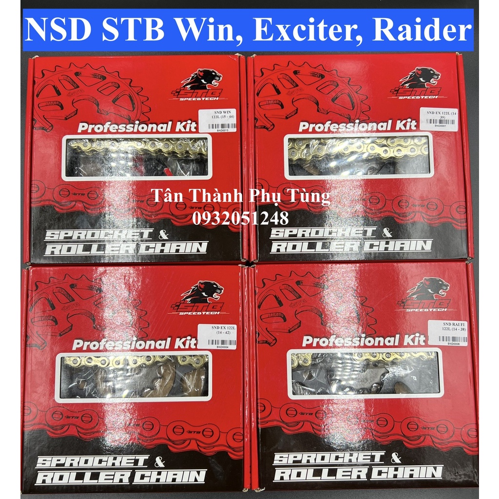 Nhông sên đĩa STB chính hãng: Exciter, Winner, Raider Fi, Satria, Sonic Dochoixemay