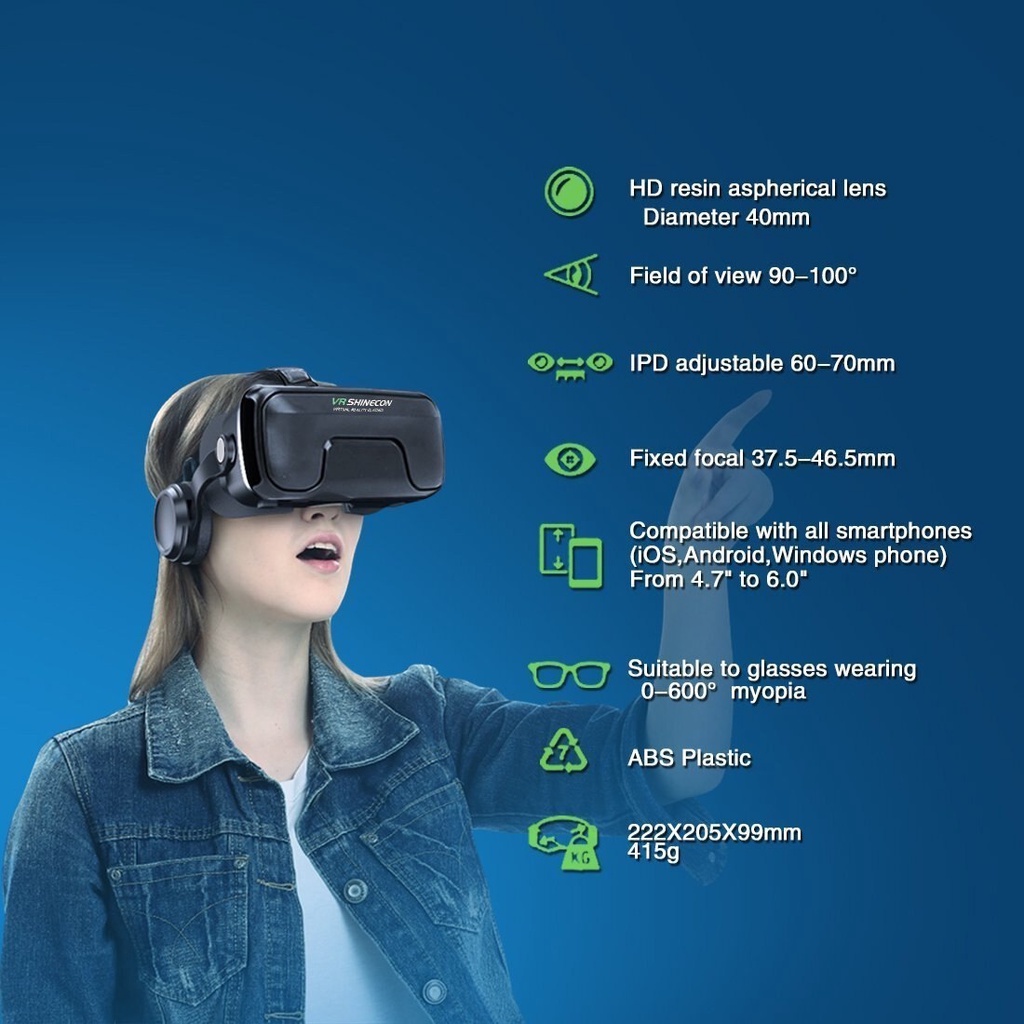 Kính Thực Tế Ảo VR cao cấp Shinecon 6.0 G04EA; Kính Thực Tế Ảo chính hãng