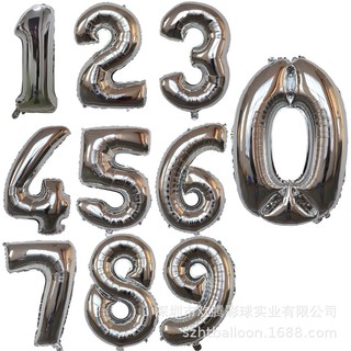 Bóng Số Cỡ To 70cm Màu Bạc