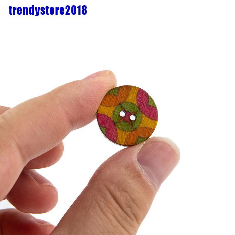 Set 100 Nút Áo In Họa Tiết Phong Cách Retro Độc Đáo Trang Trí Quần Áo