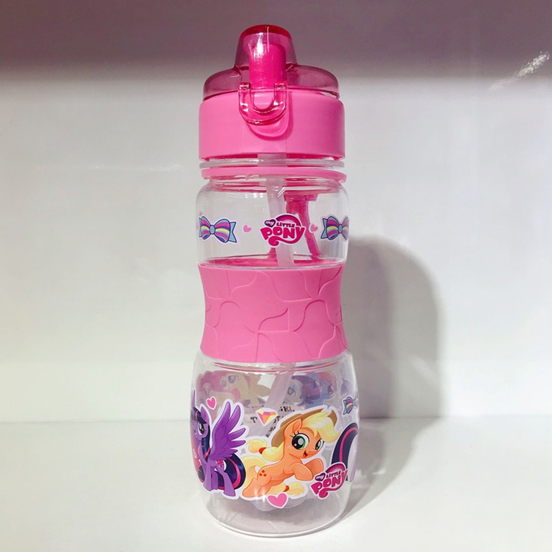 Bình Nước Cầm Tay Dung Tích 600ML Họa Tiết Hoạt Hình Phong Cách Hàn Quốc Cho Bé