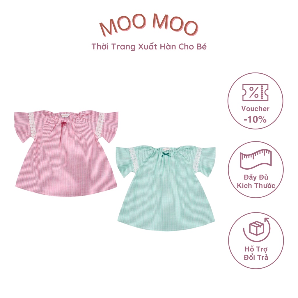 Áo váy phối ren điệu đà hàng xuất hàn dư xịn