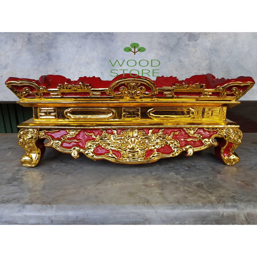 Mâm bịch-mâm tế-bệ chén nước-đồ thờ cúng đài thờ dài 42 cao 20 sâu 18