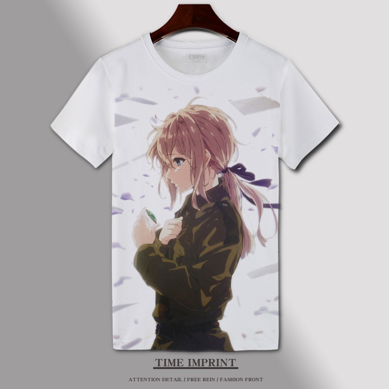 Áo Thun Ngắn Tay Họa Tiết Violet Evergarden Violet Evegarden Thời Trang Cho Học Sinh