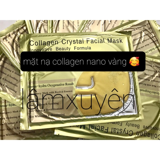 Mặt nạ collagen dưỡng da   cấp ẩm cho da ,làm dịu làn da ,chống lão hóa , đàn hồi giúp làn da trắng sáng mịn.