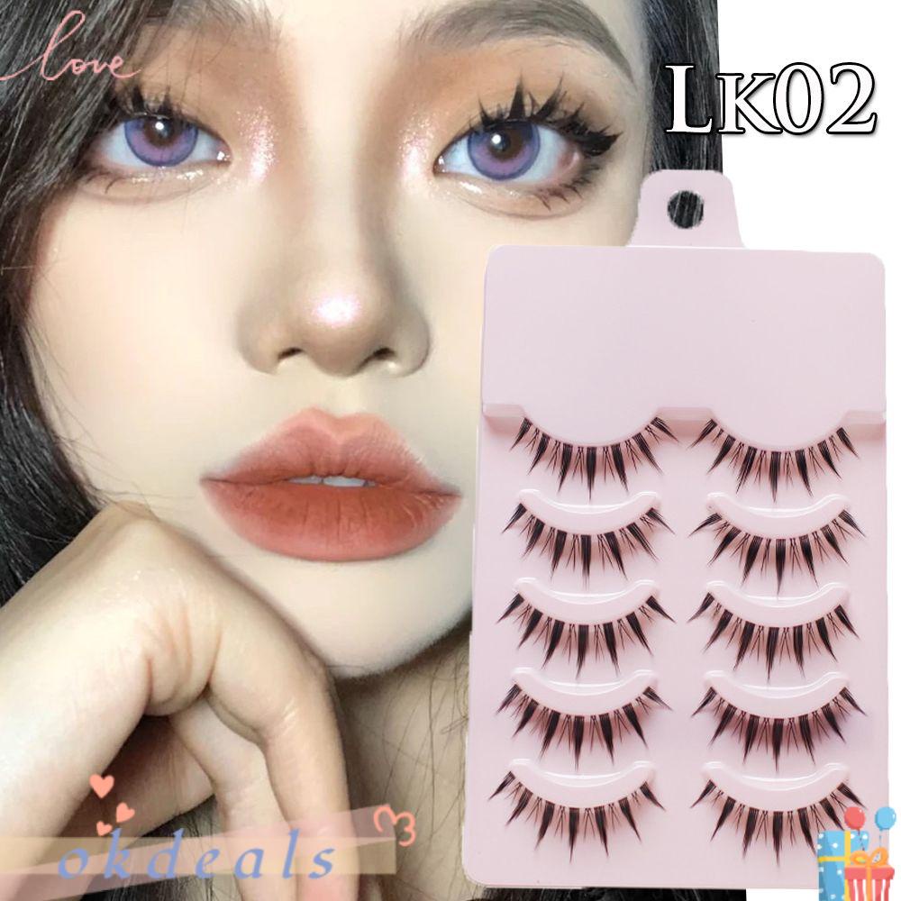 Bộ 5 Cặp Lông Mi Giả Dài Dày 3D Bằng Lông Chồn Nhân Tạo Có Thể Tái Sử Dụng Thời Trang Cho Nữ