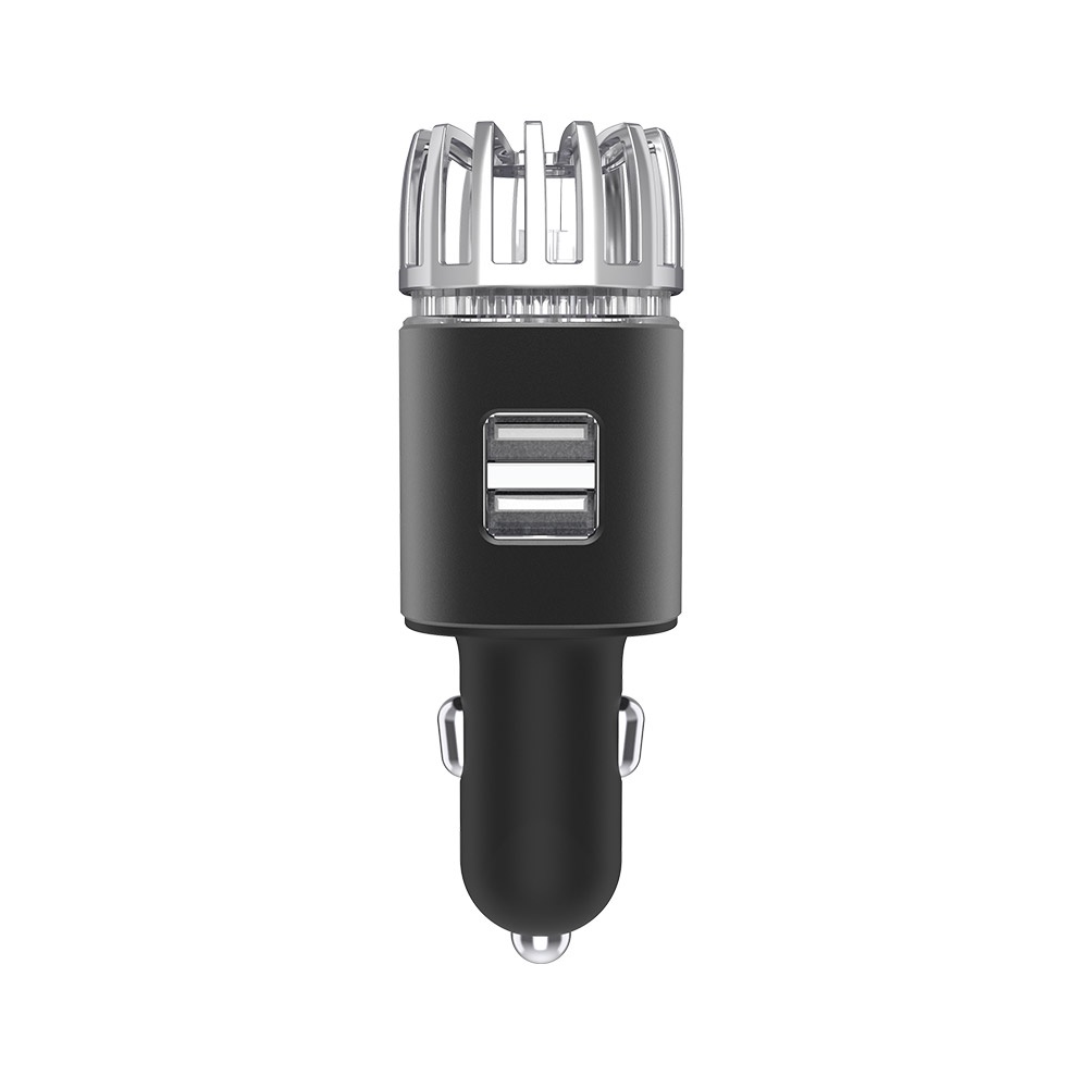 Máy tạo ion âm cho xe ô tô IONKINI tích hợp hai cổng sạc USB - khử mùi hôi trên xe ô tô