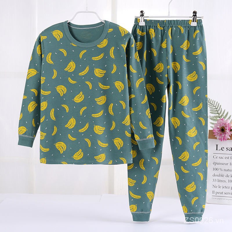 Bộ đồ ngủ cotton dài tay thời trang mùa thu cho bé 1-17 tuổi