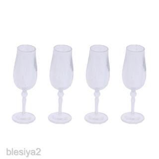 1/12 Dollhouse Miniature Tableware Cup Wine Glass Juice Glass Goblet 4pcs #B