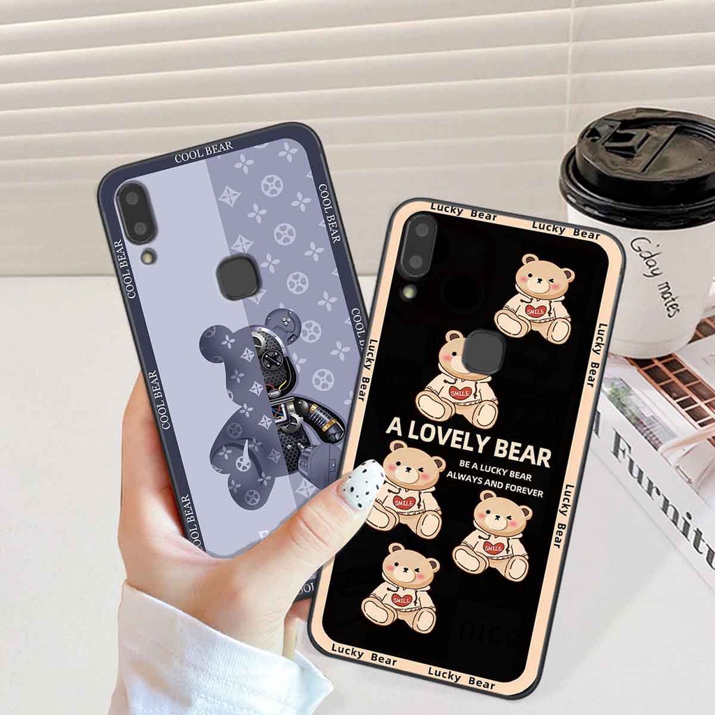 Ốp Vivo V9 / V9 Youth bear brick, gấu đáng yêu, dễ thương