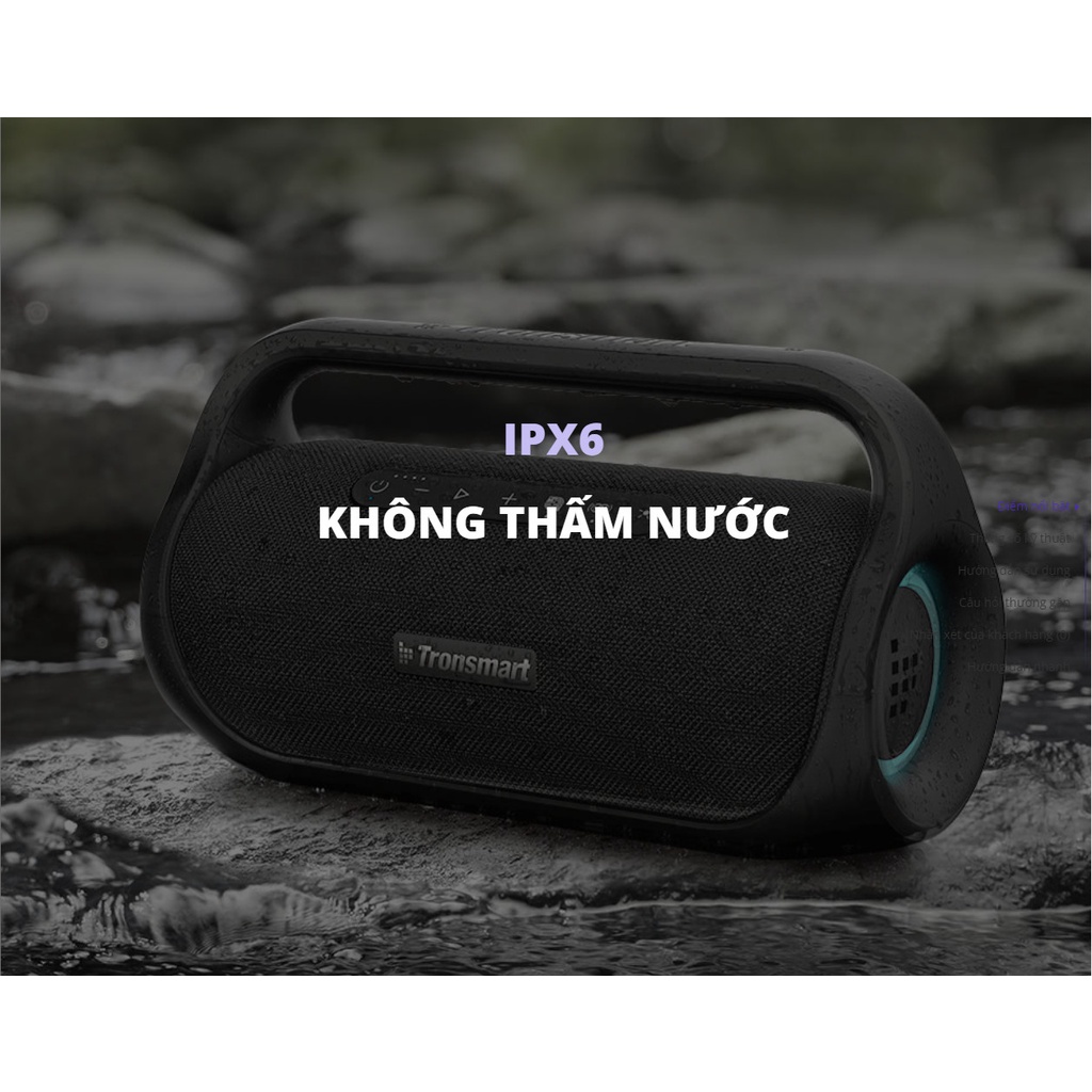 Loa di động Bluetooth 5.3 Tronsmart Bang Mini Công suất 50W, Chống thấm nước IPX6 Ghép nối 2 loa kiêm sạc dự phòng