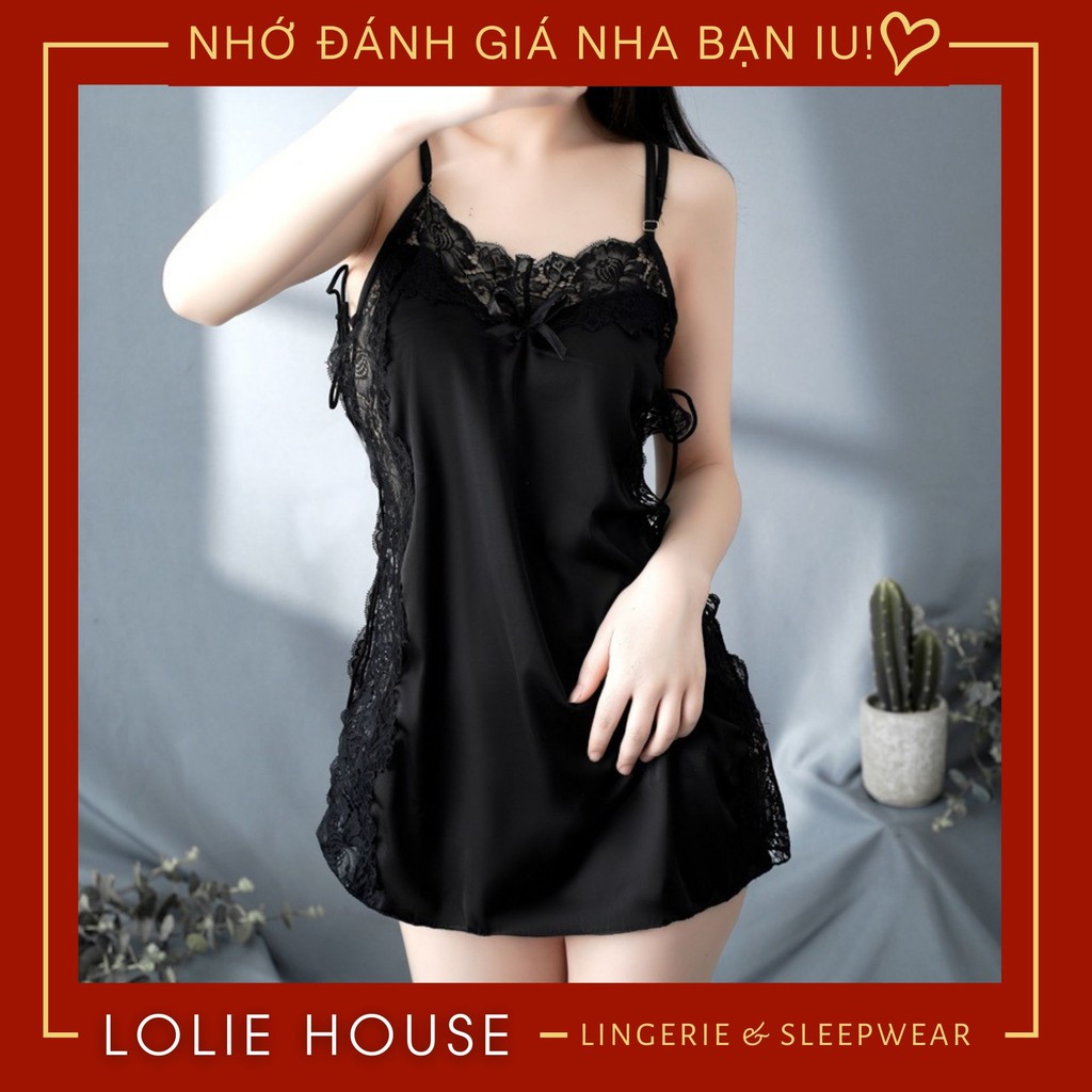 Đầm ngủ 2 dây sexy - Váy ngủ sexy đan dây hai bên hông gợi cảm LOLIE HOUSE - VN6 | BigBuy360 - bigbuy360.vn