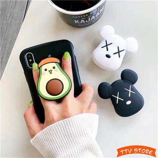 Giá đỡ điện thoại đa năng Popsocket hình quả bơ,Pikachu, Angry Bird, nhiều mẫu tùy chọn