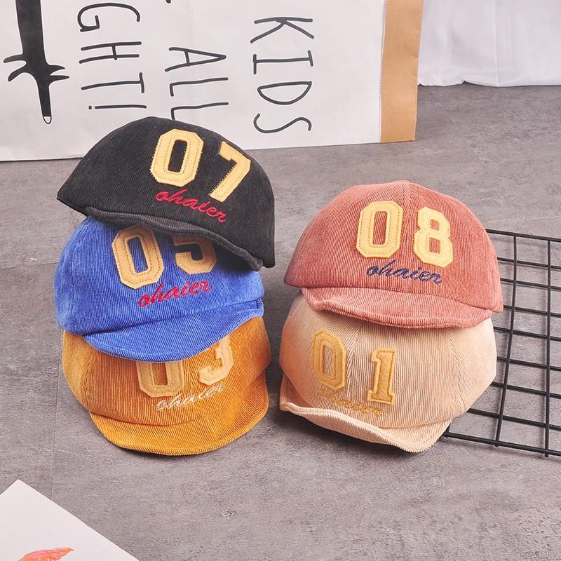 Nón lưỡi trai thêu chữ phong cách Hàn Quốc dành cho các bé