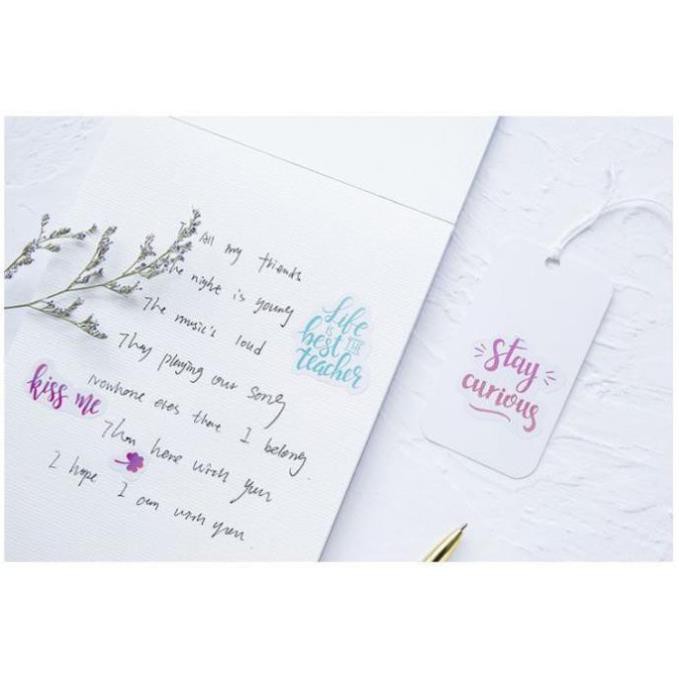 Bộ 46 Sticker Hàn Quốc Chữ Viết dán trang trí E03