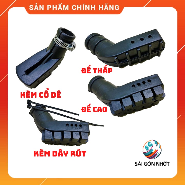 Bọc Chân Chống Xe Máy Các Loại , Đế Cao Su Chống Trầy Nền Nhà Tặng Kèm Dây Rút , Cổ Dê Siết