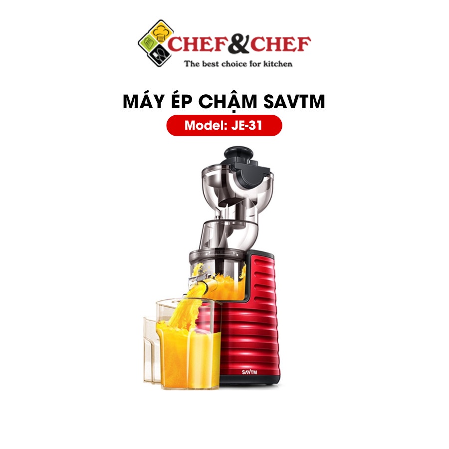 Máy ép nguyên quả tốc độ chậm CHEF&amp;CHEF thiết kế nhỏ gọn, đẹp mắt, có độ bền cao, nhiều màu sắc