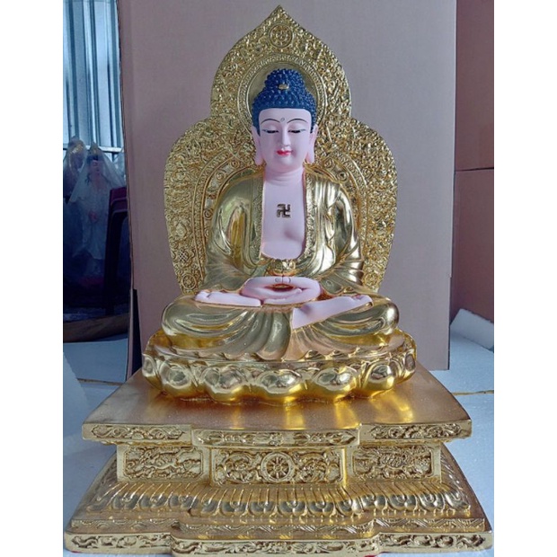 Tượng A Di Đà Phật cao 60cm Cao Cấp – Ngồi – Màu Vàng  006VN-PDD  - Tuong A Di Da Phat