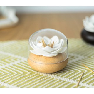 LỌ (HŨ) TĂM GỖ HOA SEN SANG TRỌNG MẦU NÂU ĐEN, VÂN GỖ