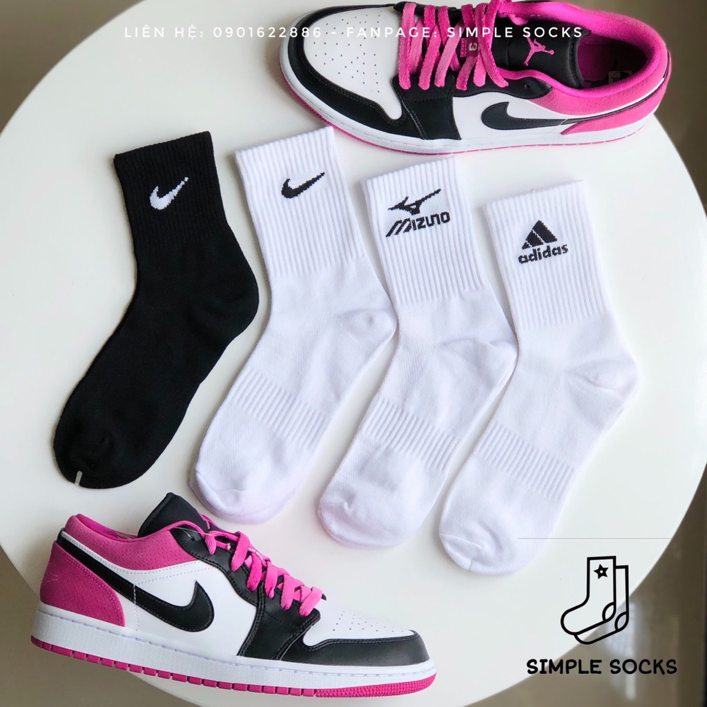 Tất Cổ Cao 💖FREESHIP💖 Vớ Nam Nữ Adidas, Nike, Mizuno Hàng VNXK Dệt Kim Chống Hôi Chân