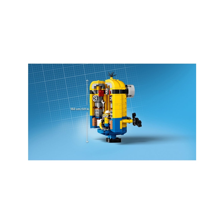 Đồ chơi lắp ráp mô hình Minion A2112 19009 Minions Phòng Chứa Bí Mật Của Minions Bob Kevin Stuart - Xếp hình thông minh