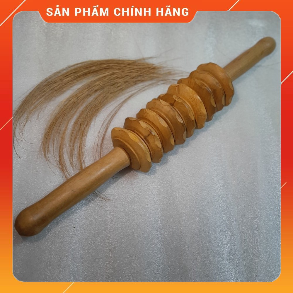 Dụng cụ massage lăn 9 bánh📌FREESHIP📌Cây lăn mát xa toàn thân bằng gỗ cao cấp