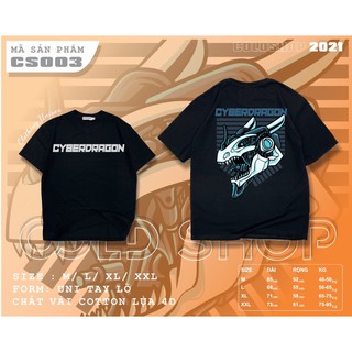 Áo thun uni tay lỡ cyberdragon 2021