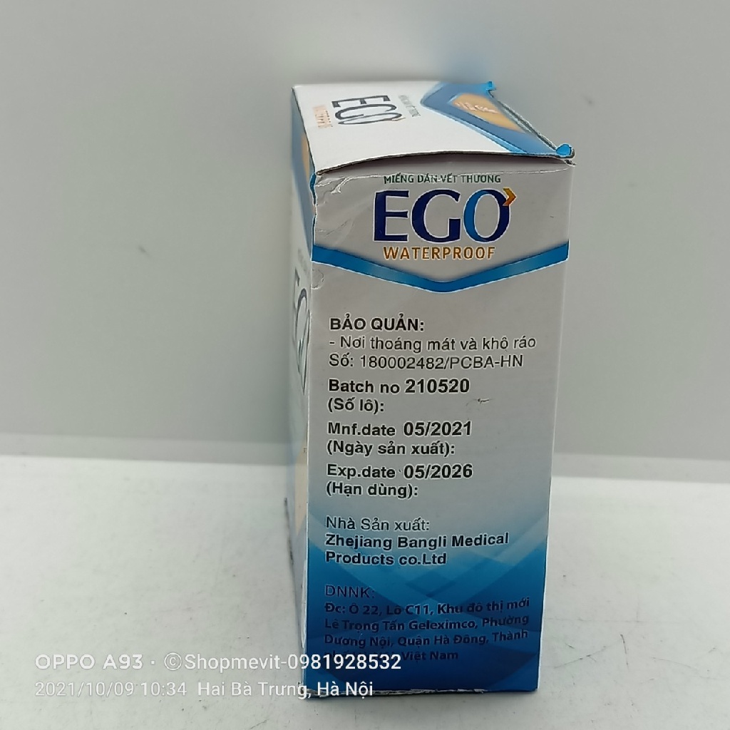 Băng cá nhân EGO hộp 102 miếng