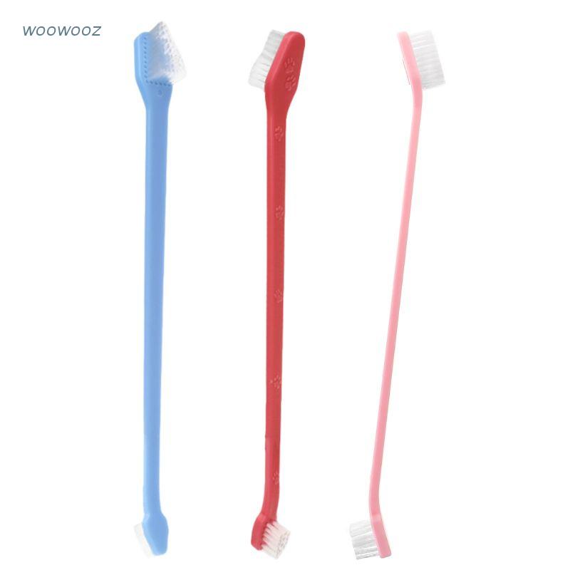 Bàn Chải Đánh Răng Hai Đầu Tay Cầm Dài Dành Cho Thú Cưng
