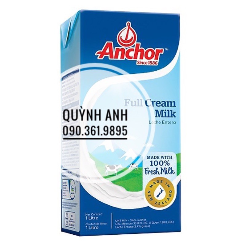 Sữa Tươi Nguyên Kem Không Đường Anchor 1Lít