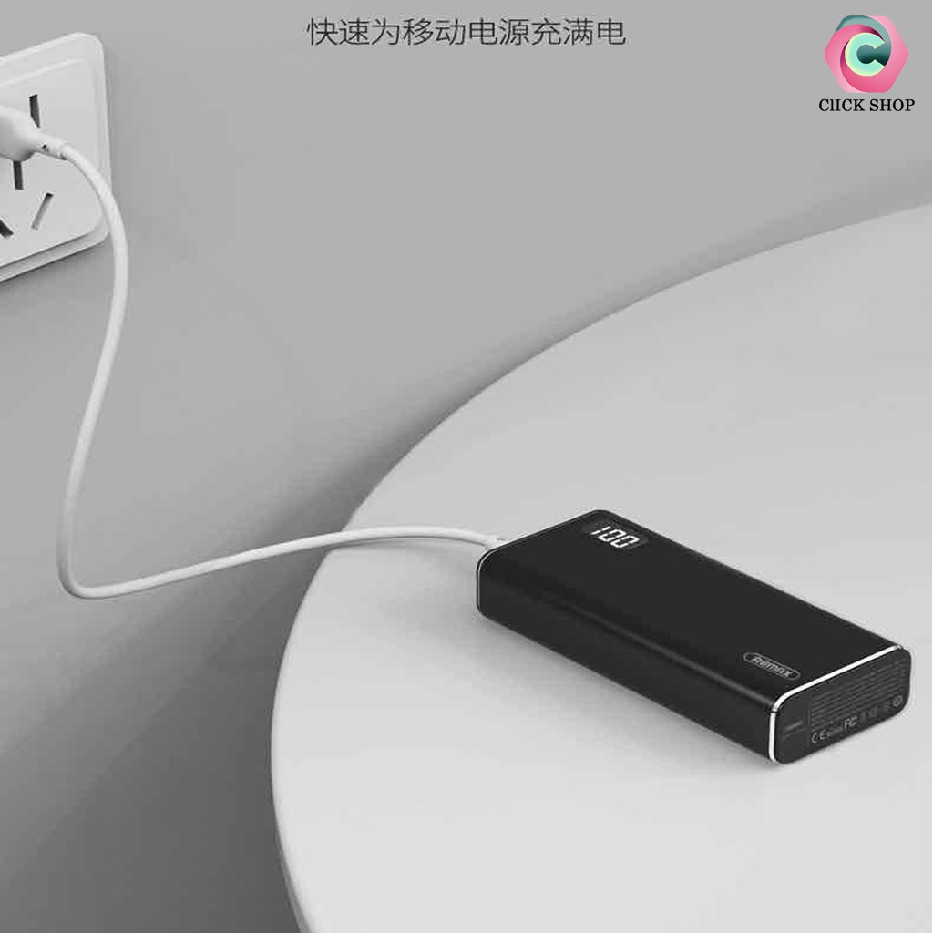 Sạc Dự Phòng 10000mAh Mini Remax RPP-155 3 Cổng Sạc Vào, 2 Cổng Sạc Ra - Pin sạc dự phòng có hỗ trợ sạc chân Lightning