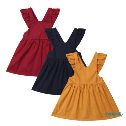 Đầm Yếm Cotton Dễ Thương Cho Bé Gái 1-5 Tuổi