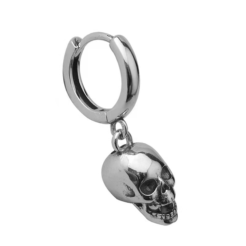 Khuyên Tai Hình Đầu Lâu Phong Cách Punk Hip hop Gothic Cổ Điển Mới Cho Nam Và Nữ